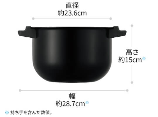 KN-HW24Fの内鍋サイズ